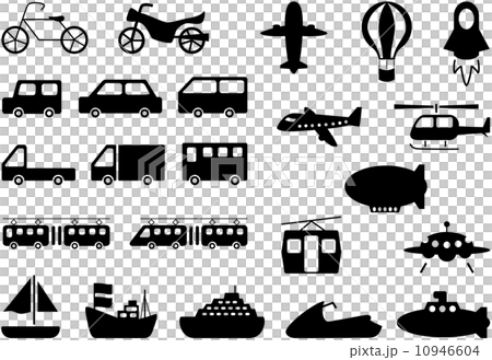 Vehicle icon set 10946604