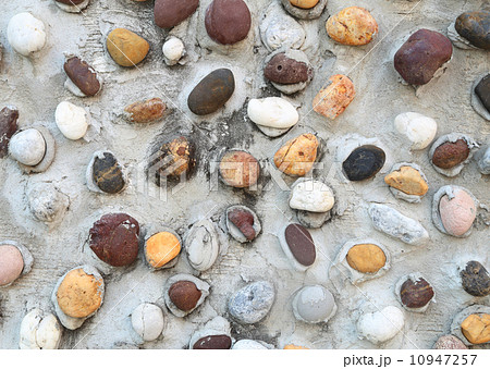 Pebbles in concrete wall texture Pebbles in concrete wall texture 10947257