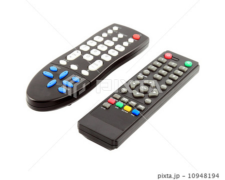 TV remote control on a white background 10948194