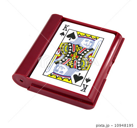 playing cards in box on white background 10948195
