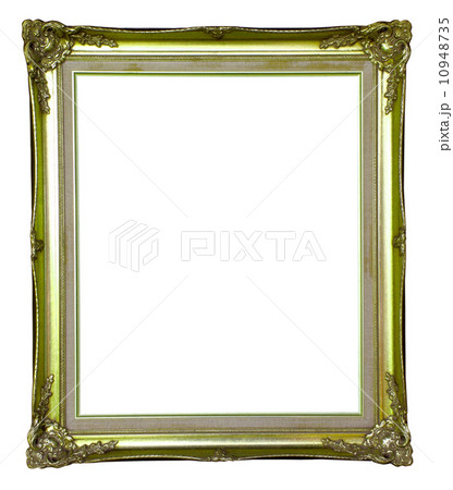 Golden frame isolated on white 10948735