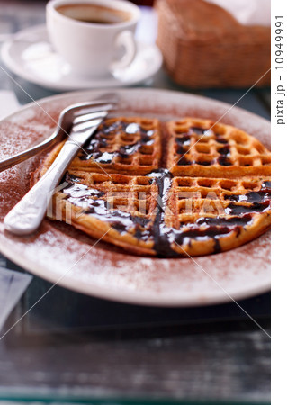 waffle with chocolate waffle with chocolate 10949991