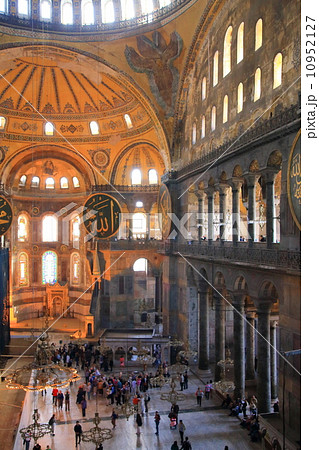 トルコ・イスタンブール アヤソフィア内部 トルコ・イスタンブール アヤソフィア内部 10952127