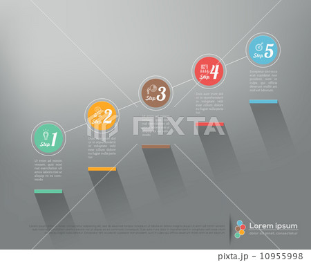 Modern business step by step infographics Vector design template 10955998
