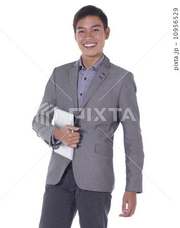 young business male with studio white background  10956529
