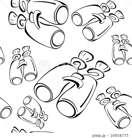 Black-and-white-contour-binoculars-seamless 10958775