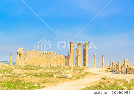The Temple of Artemis is a Roman temple in the ancient city of Gerasa, modern Jerash, Jordan The Temple of Artemis is a Roman temple in the ancient city of Gerasa, modern Jerash, Jordan 10960992