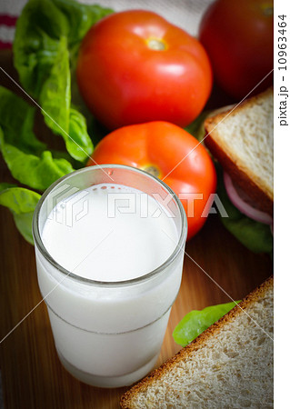 Close up breakfast with fresh milk food Close up breakfast with fresh milk food 10963464
