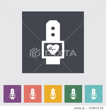 Pulsometer flat icon. 10963528