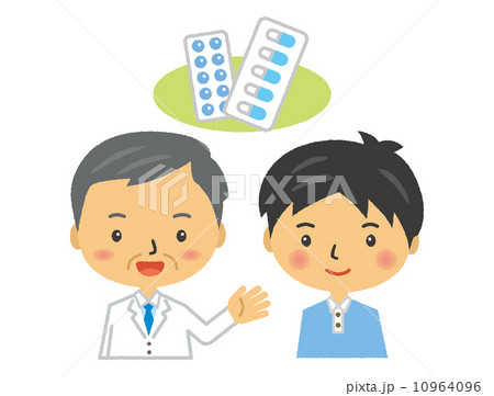 白衣で仕事する人物　 10964096