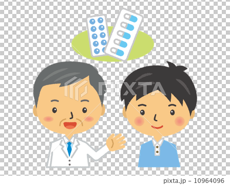 白衣で仕事する人物　 10964096