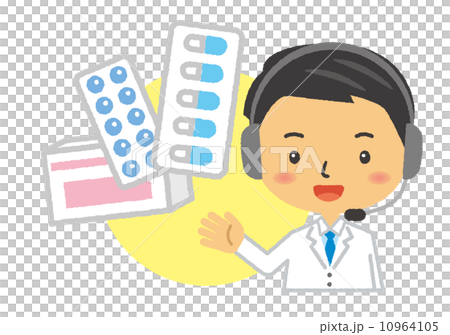白衣で仕事する人物　 10964105