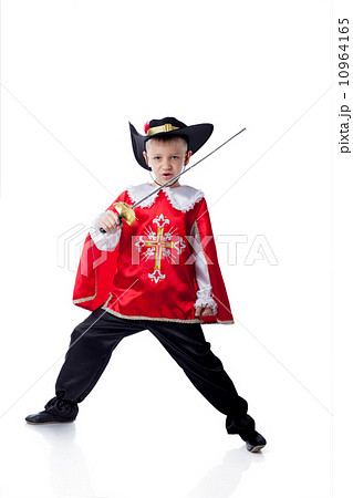 Brave Little musketeer, isolated on white 10964165