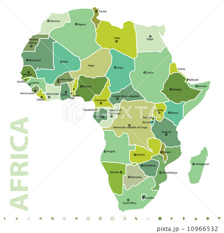 Map of Africa 10966532