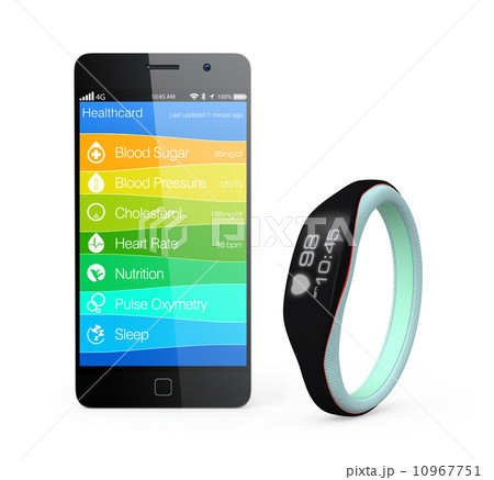 スマートバンドと連携する健康管理アプリ 10967751