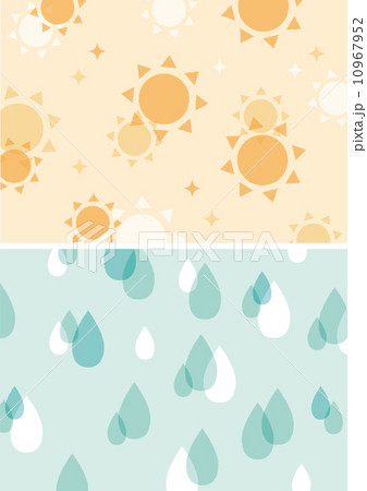 雨 晴れ 梅雨 背景 素材 半分のイラスト素材