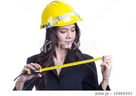 Young engineer holding a cartridge meter 10969301