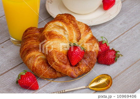 fresh croissants with berries fresh croissants with berries 10969406