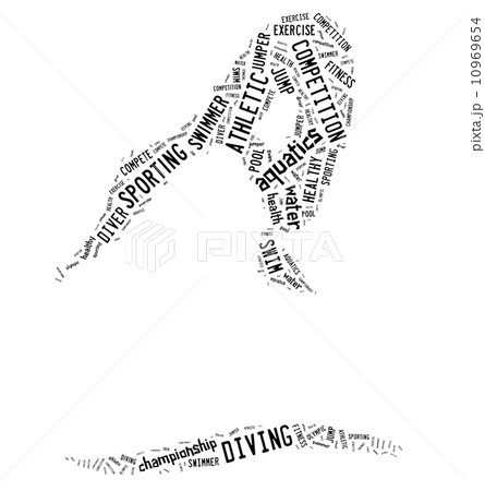 Diving pictogram on white background Diving pictogram on white background 10969654