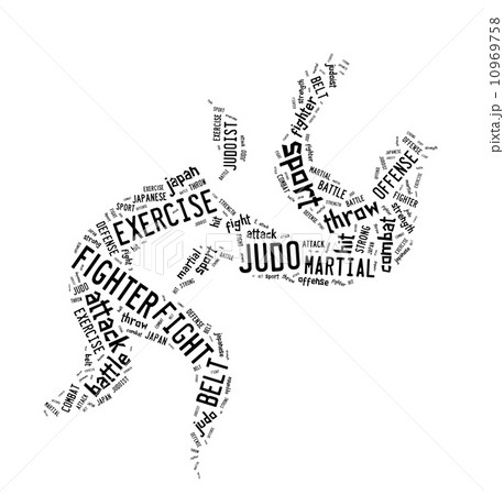 Judo pictogram on white background 10969758
