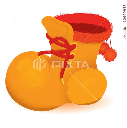 Orange boot vector 10969958