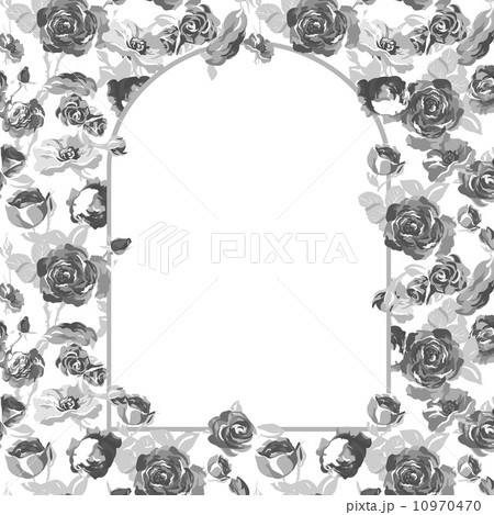 Vector floral greeting card with blossom roses 10970470