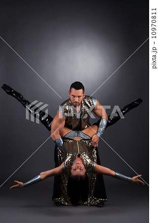 Passionate young couple dancing at camera 10970811