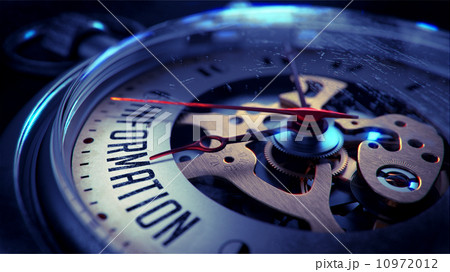Information on Pocket Watch Face. Time Concept. 10972012