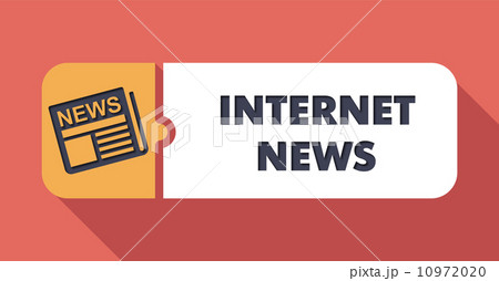 Internet News on Scarlet in Flat Design. 10972020
