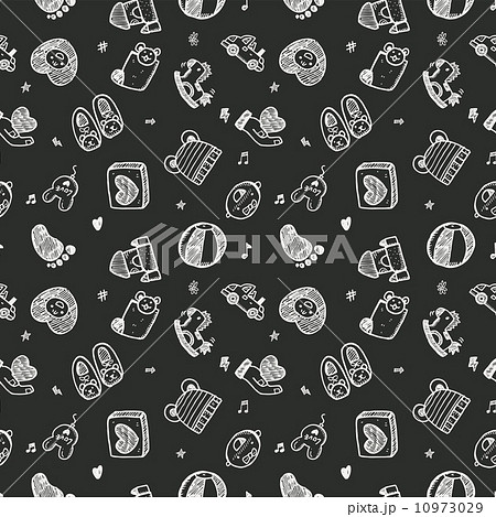 seamless doodle baby pattern background 10973029