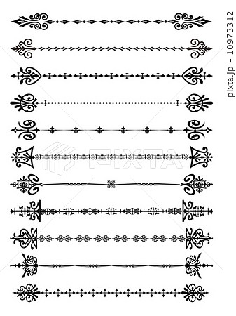 アンティーク調の飾り罫のイラスト素材 10973312 Pixta