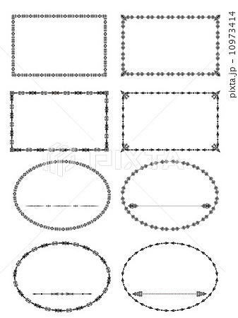 アンティーク調な飾り枠のイラスト素材