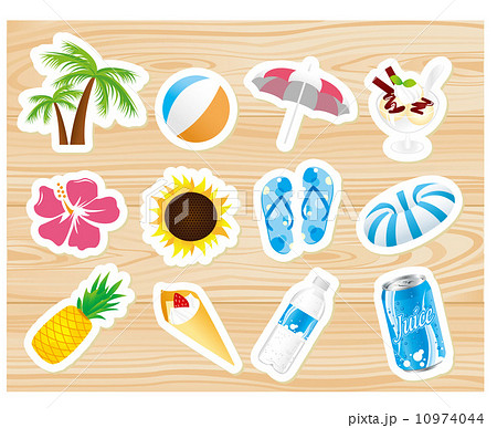 summer icon set Vector 10974044