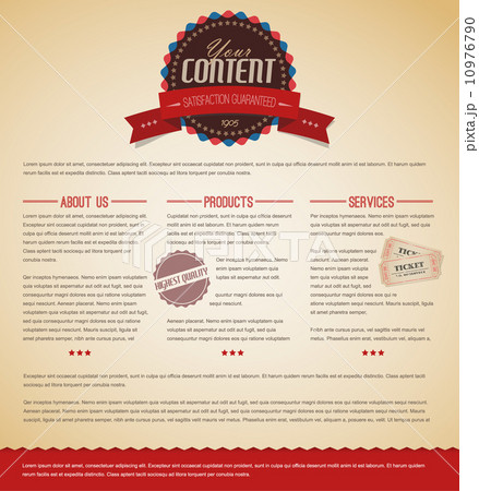 Retro vintage web page template 10976790