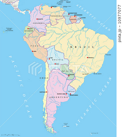 South America Single States Map 10977077
