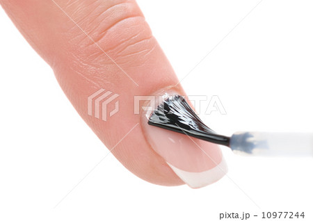 manicure, applying clear enamel manicure, applying clear enamel 10977244