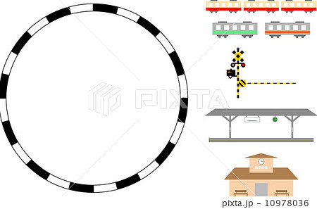 電車 線路のイラスト素材