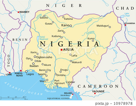 Nigeria Political Map 10978978