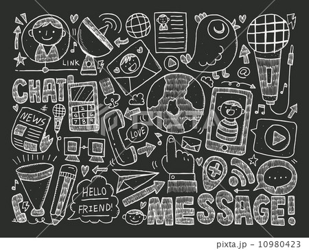 doodle communication background doodle communication background 10980423