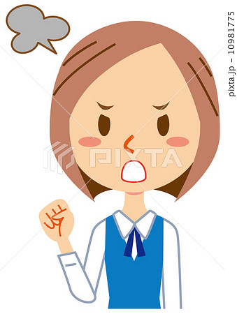 怒る　ビジネスウーマン 10981775