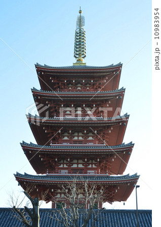 浅草寺の「五重塔」(東京都台東区浅草) 浅草寺の「五重塔」(東京都台東区浅草) 10983954