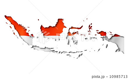Indonesian flag map 10985713
