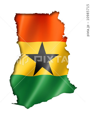 Ghanaian flag map flag map 10985715
