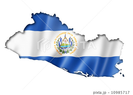 Salvadoran flag map 10985717