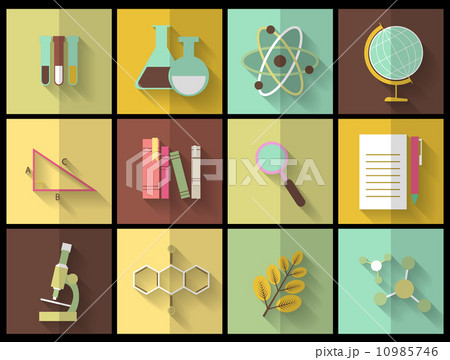 Set of flat education icons for design Set of flat education icons for design 10985746