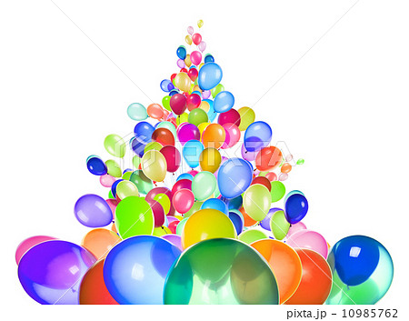 flying balloons isolated flying balloons isolated 10985762