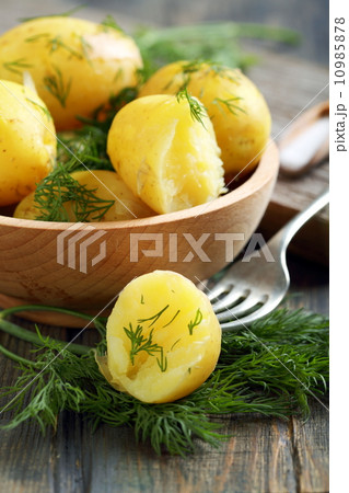 New potatoes with dill. New potatoes with dill. 10985878
