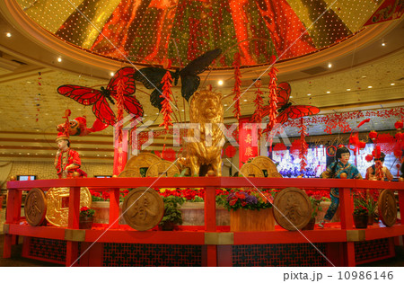 Beautiful decoration celebrating the Chinese New Year in MGM Gra 10986146