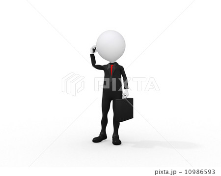 3d man business man, talking at his new smart phone 3d man business man, talking at his new smart phone 10986593