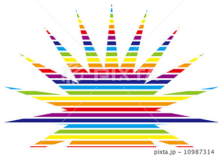 背景素材壁紙（虹, 虹色, レインボー, 七色, 放射状, コマーシャル, 広告, 宣伝, チラシ, 販売, 販促） 10987314